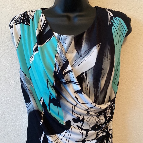 Black and Turquoise Dress - Picture 2 of 7